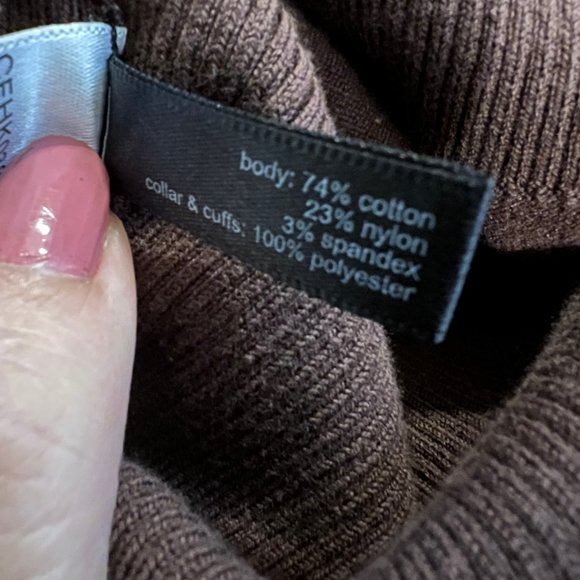 The Limited-Brown V-neck Sweater with built in zebra striped blouse-casual-Md - Picture 5 of 9